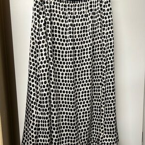 DR2 Black and White Polka Dot A-Line Skirt
